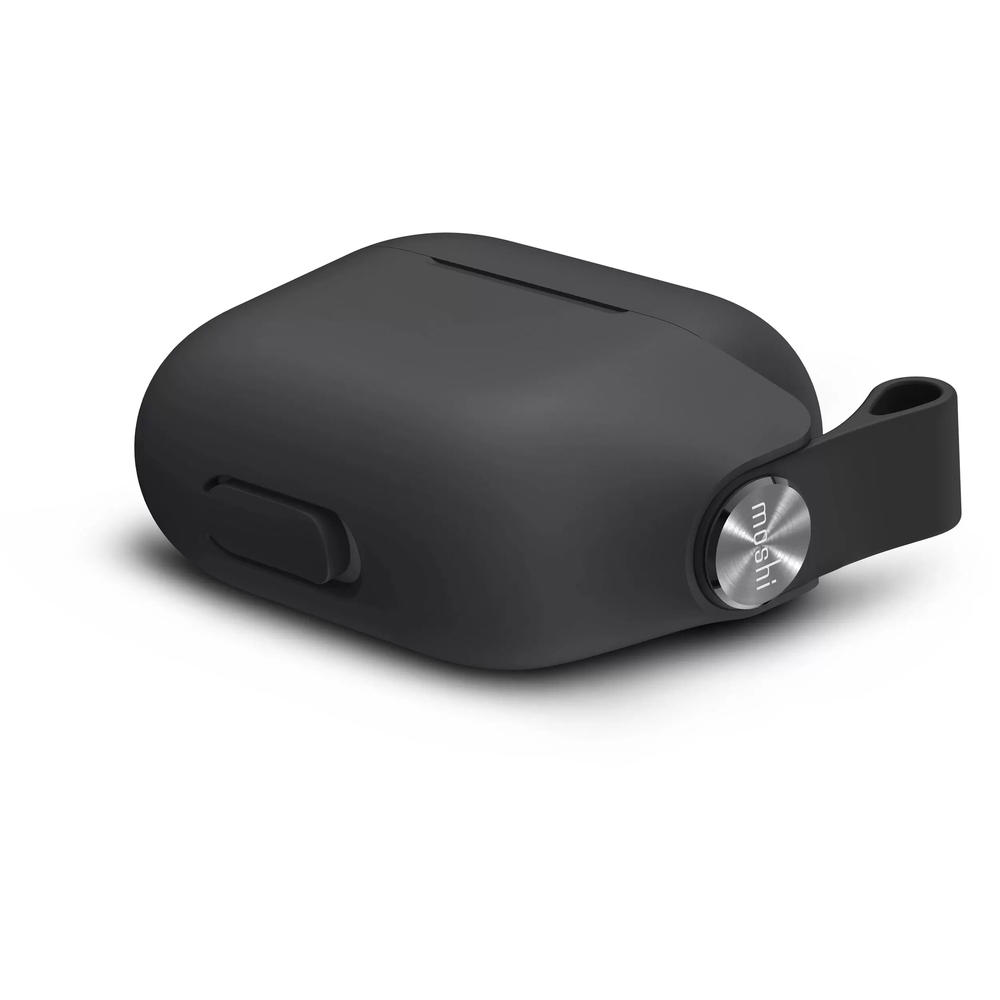 Чехол Moshi Pebbo для AirPods 3. Материал силикон. Цвет: черный.